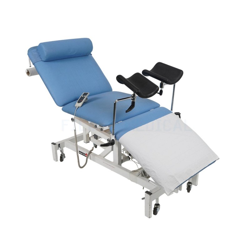 Examination / Gynae Couch in Light Blue Stool Priced Separately Stirrups Can Be Requested 